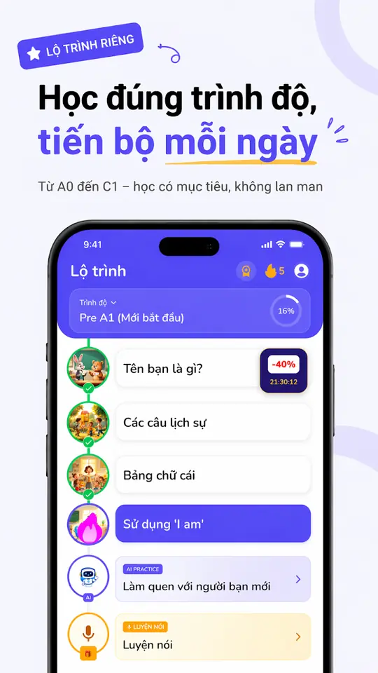 Lộ trình từ A0